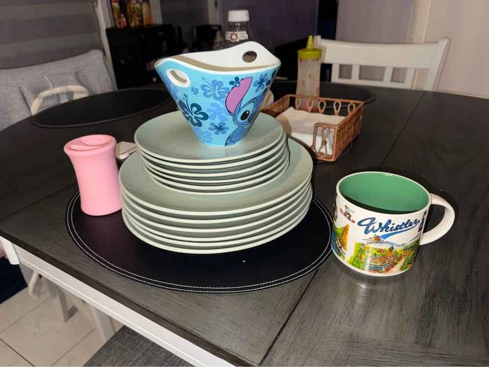 14-Piece Kitchen Set: Stoneware Dinnerware, Stitch Ramen Bowl & - photo 3