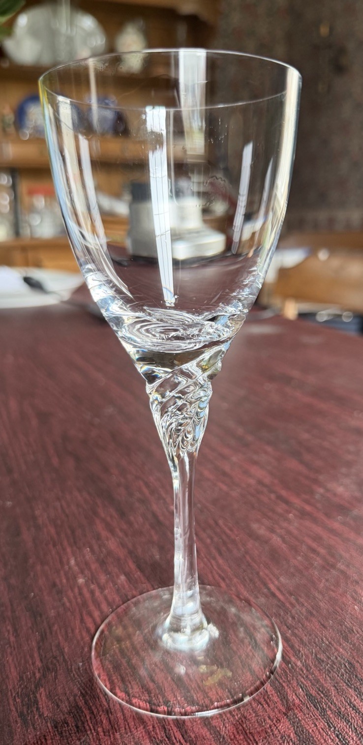 10 Vintage SPIEGELAU Crystal Wine Glasses Giselle Line