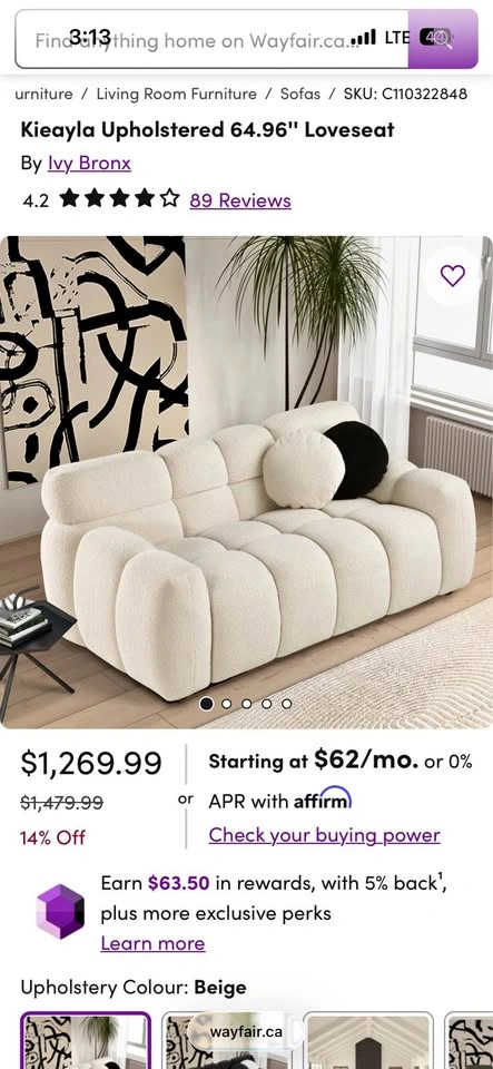 Wayfair Loveseat