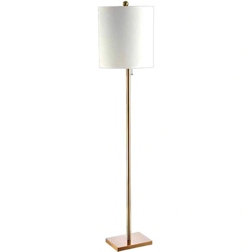 SAFAVIEH Octavius Brass Gold Floor Lamp | 61” | Designer Lightin