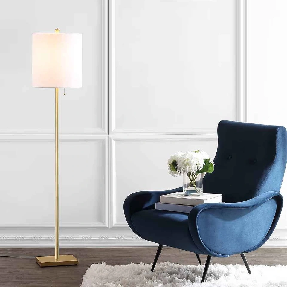 SAFAVIEH Octavius Brass Gold Floor Lamp | 61” | Designer Lightin - photo 2