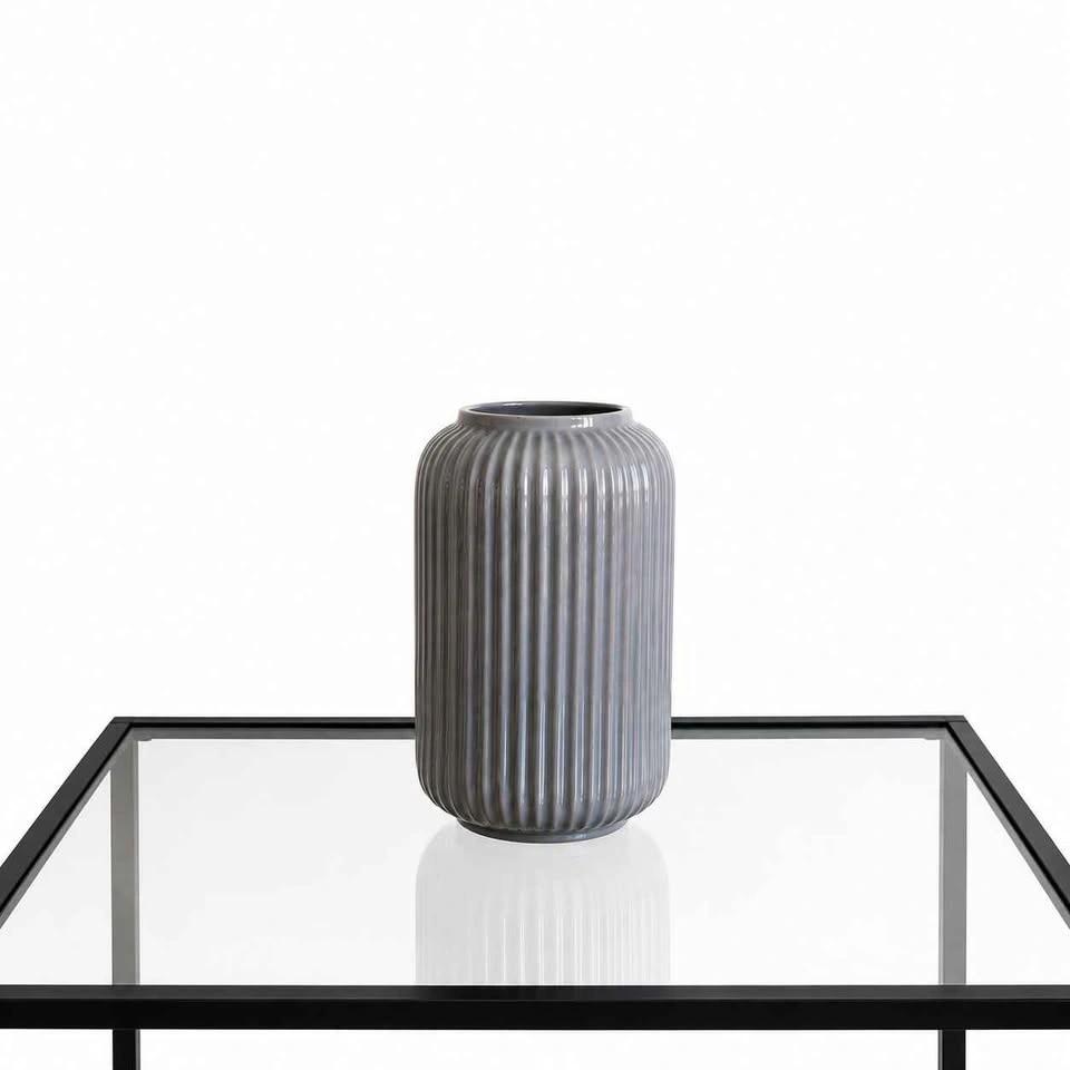 IKEA STILREN Grey Vase + White Orchid Arrangement - photo 2