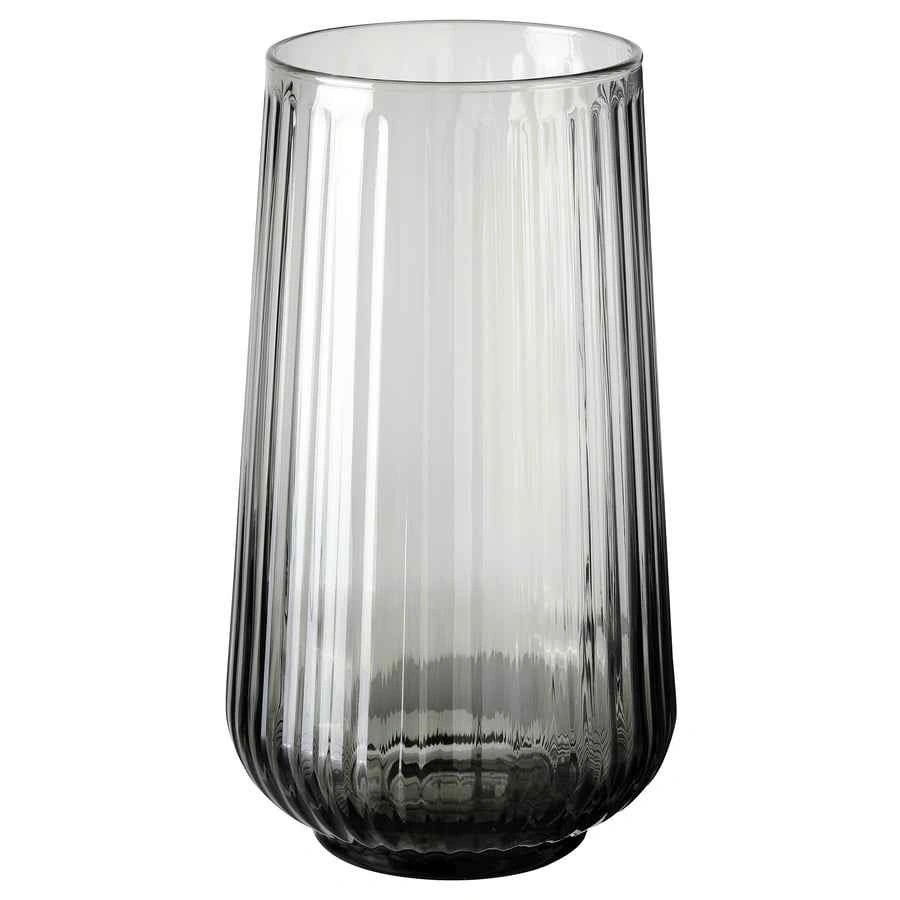IKEA GRADVIS Black Glass Vase + 8 SMYCKA Floral Arrangement - photo 3