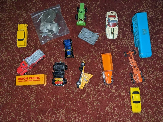 Vintage toy car lot