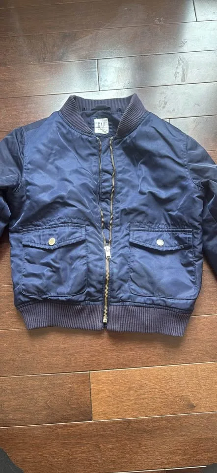 Girls Gap Bomber Jacket Size Medium 8-9 Years image indicator(2)