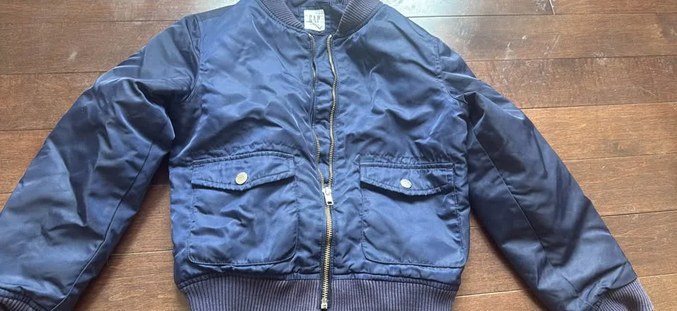 Girls Gap Bomber Jacket Size Medium 8-9 Years image indicator(3)