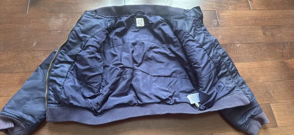 Girls Gap Bomber Jacket Size Medium 8-9 Years image indicator(4)