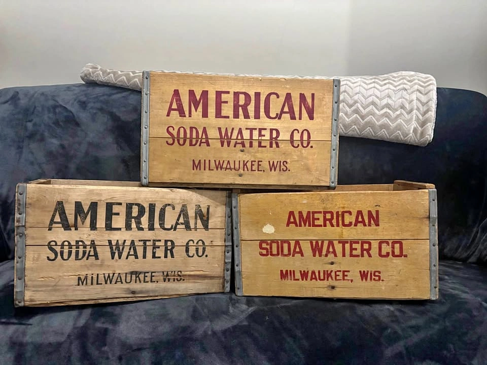 3 Vintage Wooden Crates