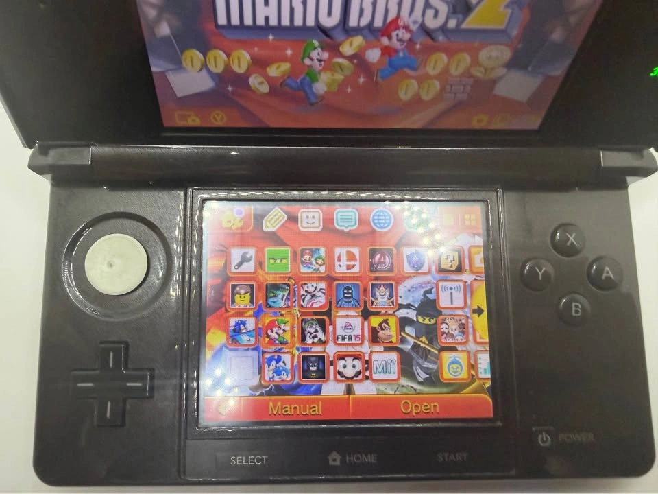 Nintendo 3DS Cosmic Black - CFW Modded | 32GB SD | Dock + Charge - photo 3