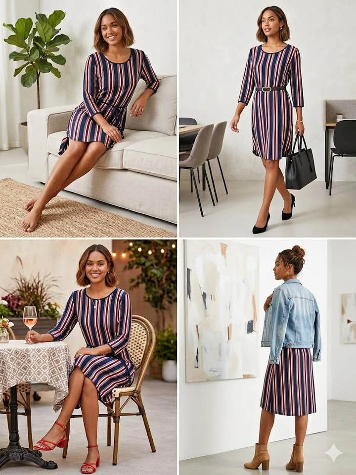 Brand New Suzy Shier Striped Dress – $5