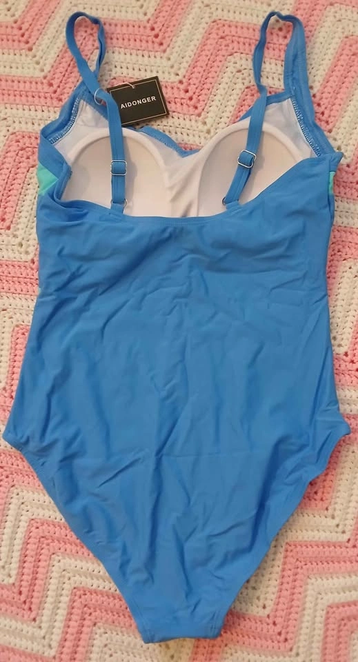 New Aidonger Woman's Medium Blue Swimsuit - photo 4