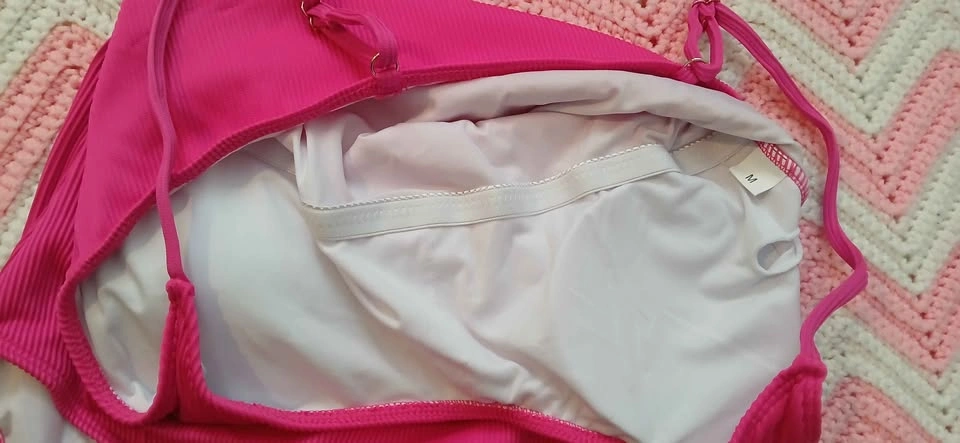 NEW Hot Pink 1 Piece Swimsuit Medium Woman's - photo 4