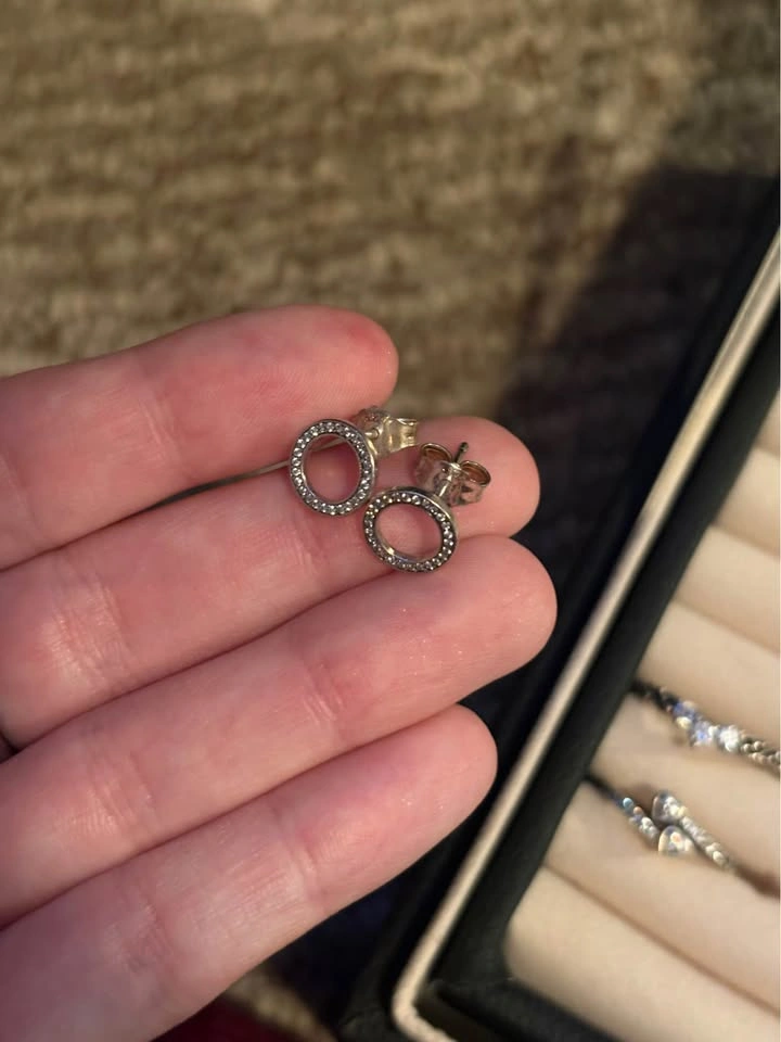 Pandora Sparkling Circle Stud Earrings - photo 3