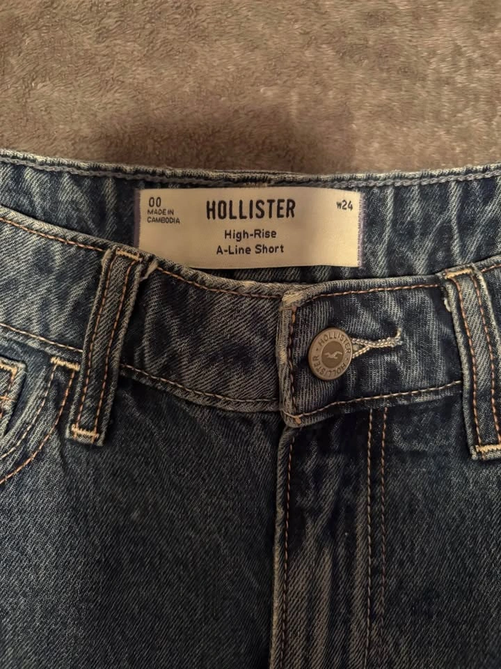 New Hollister Aline Embroidered Jean shorts Size 00/24 - photo 3