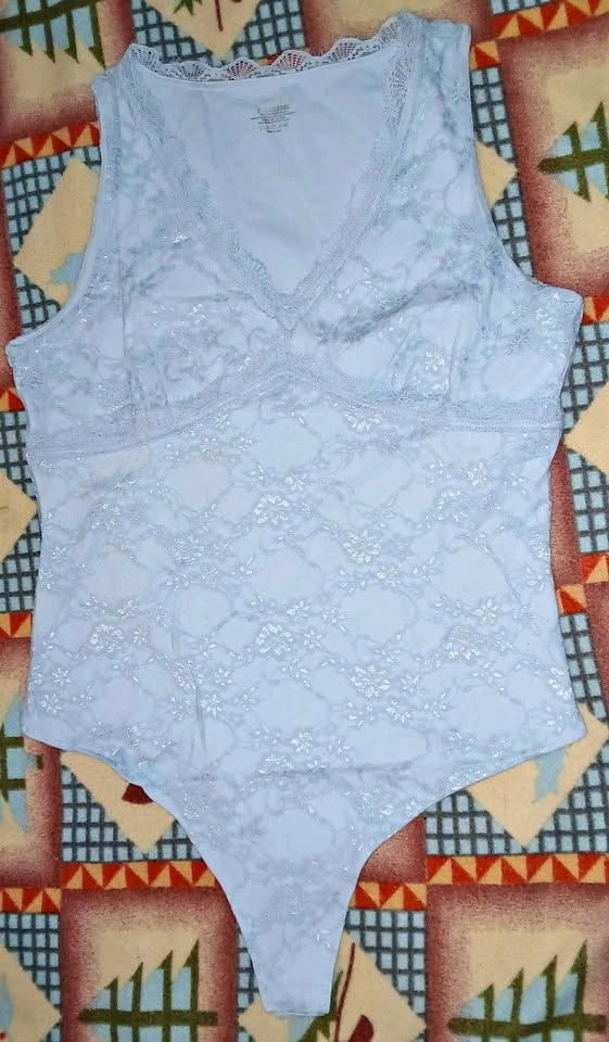 New Baby Blue Lace XL Bodysuit