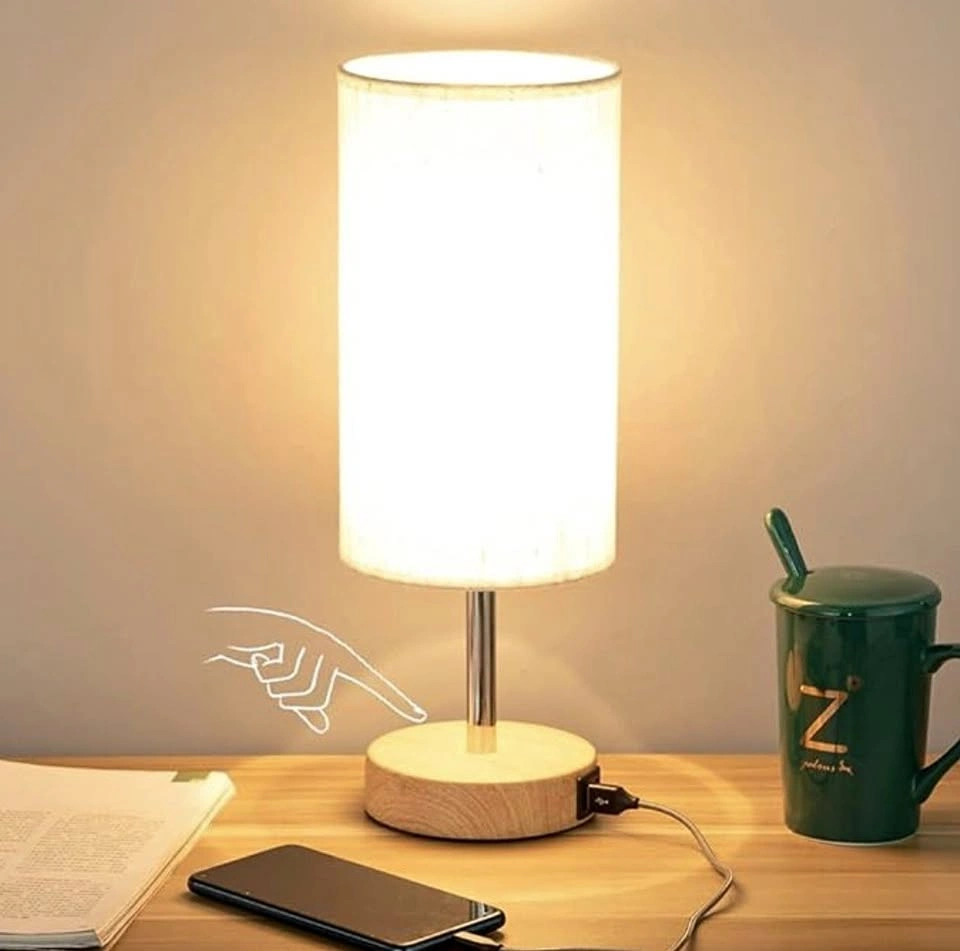 Touch Bedside Lamps x2 – USB Port