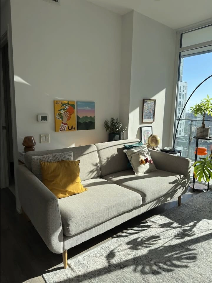 IKEA SMEDSTORP Sectional Sofa – Grey, Excellent Condition - photo 2