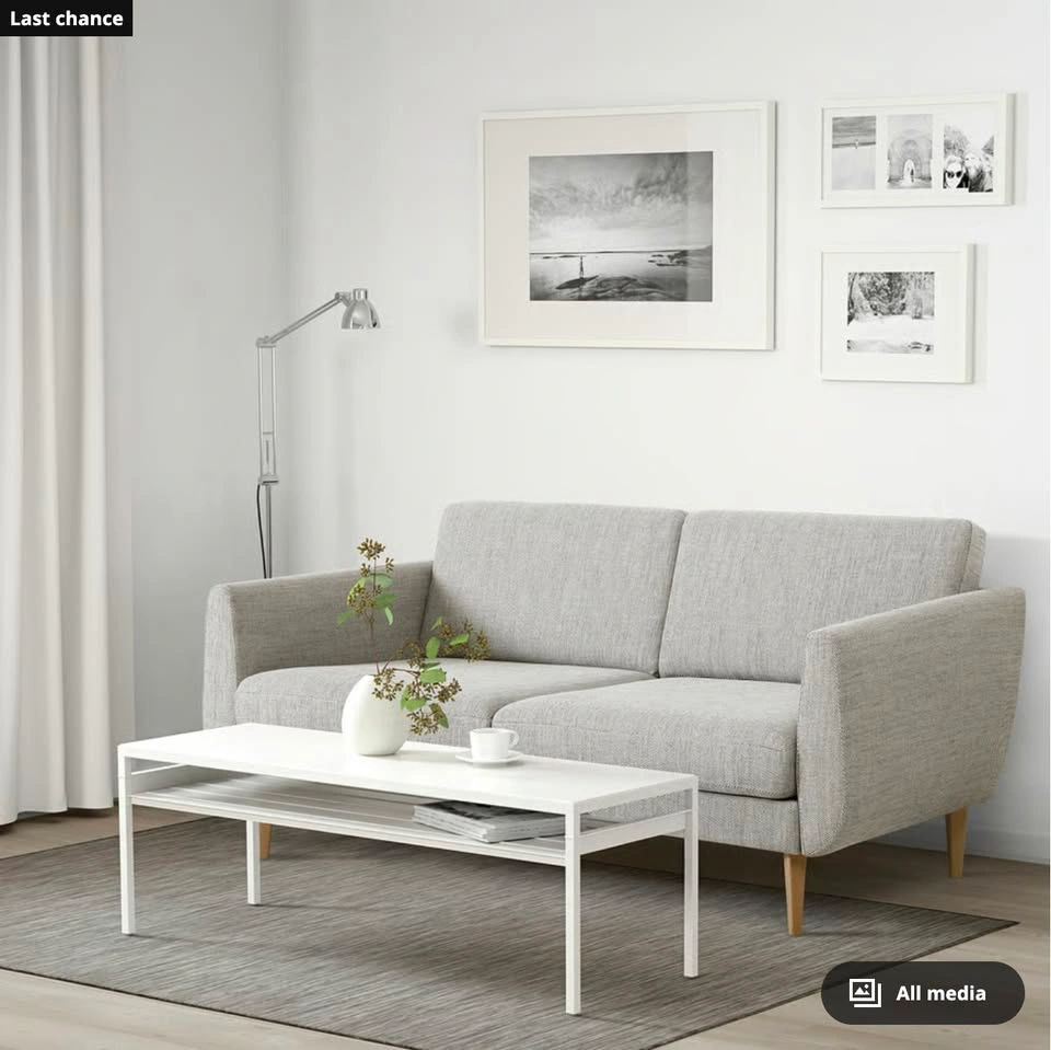 IKEA SMEDSTORP Sectional Sofa – Grey, Excellent Condition - photo 3