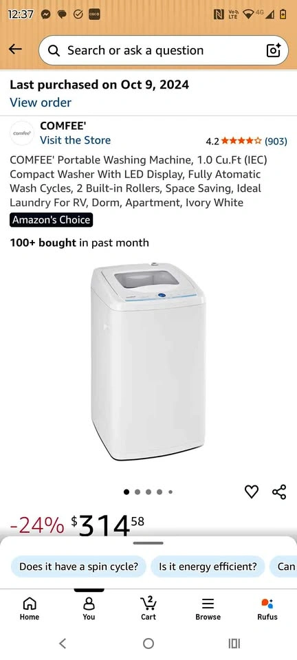 Comfee Portable Compact Washing Machine – Great Condition