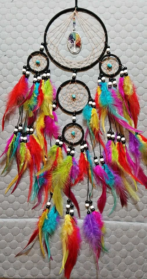 New Colorful Chakra and Turquoise Gemstones Tree of Life Dreamca