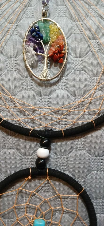 New Colorful Chakra and Turquoise Gemstones Tree of Life Dreamca - photo 3