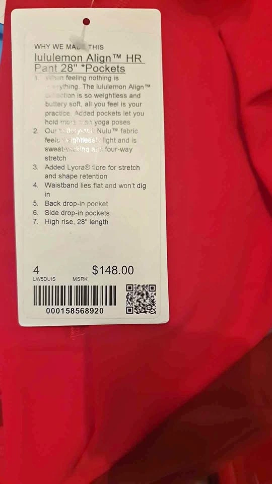 Lululemon Women's Tights - Brand New w/ Tags & Gift Receipt - Si