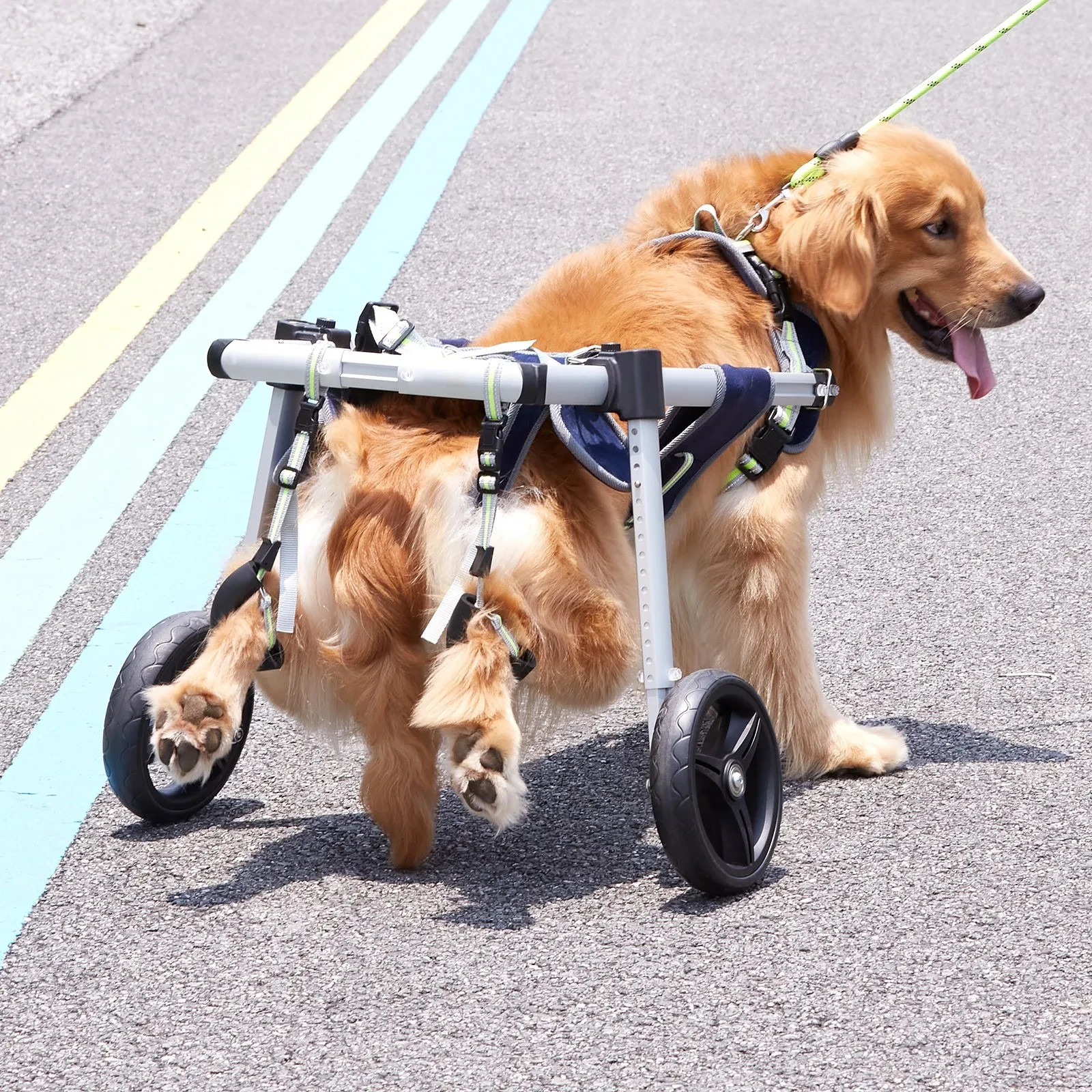 VEVOR Dog Wheelchair Rear Support 2 Wheels Adjustable Cart Hind