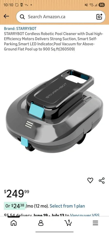 Cordless Robotic Pool Cleaner with Dual Motors - photo 3