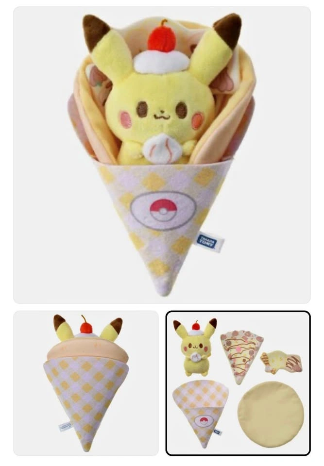 Pokemon Takara Tomy Pikachu Crepe Plush
