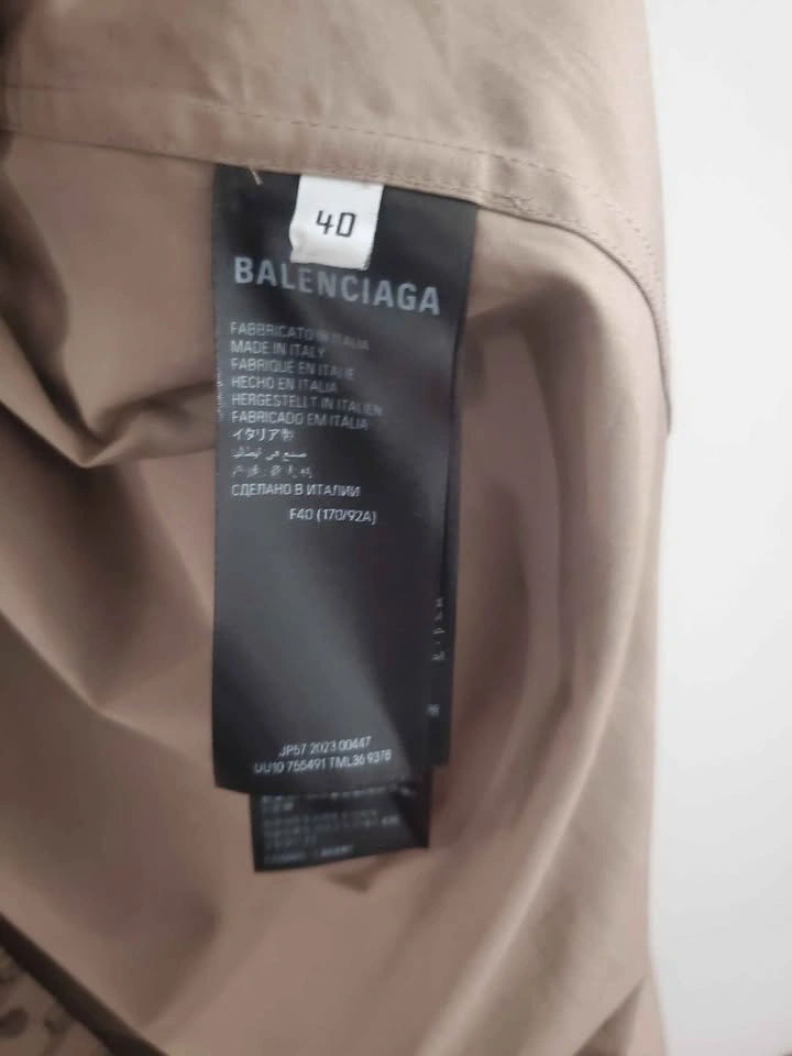 Authentic Balenciaga BB Monogram Poplin Jacket Sz: 40 - photo 5