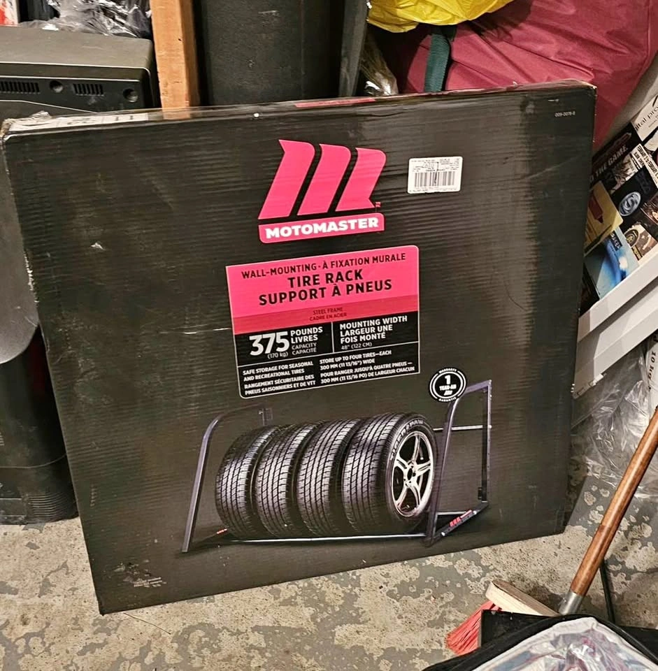 Motomaster Wall-Mount Tire Rack – New in Box