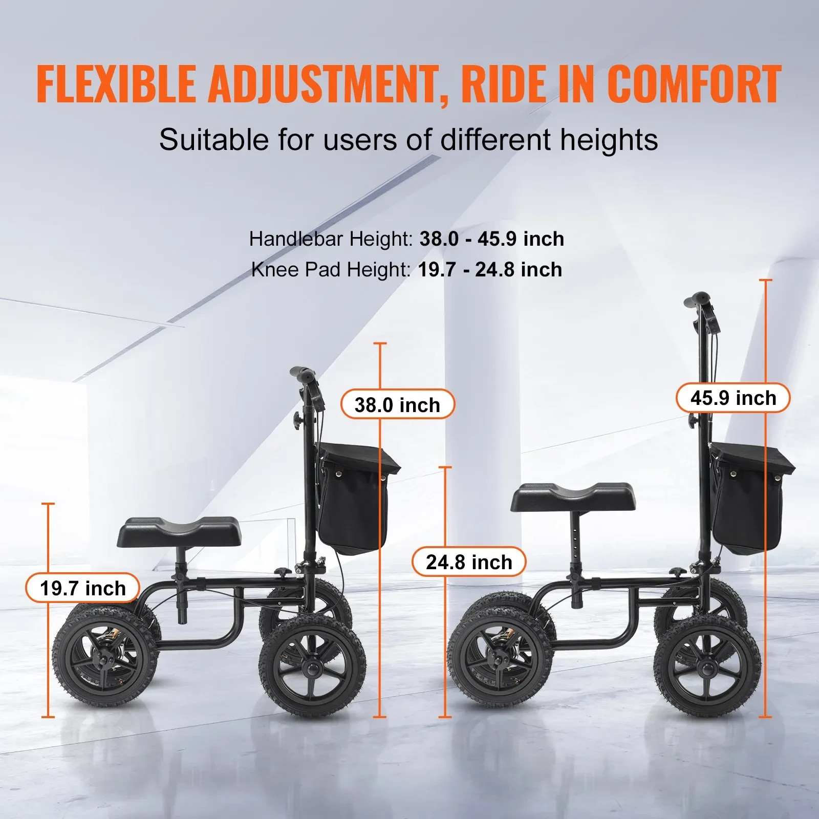 VEVOR Folding Knee Scooter - photo 2