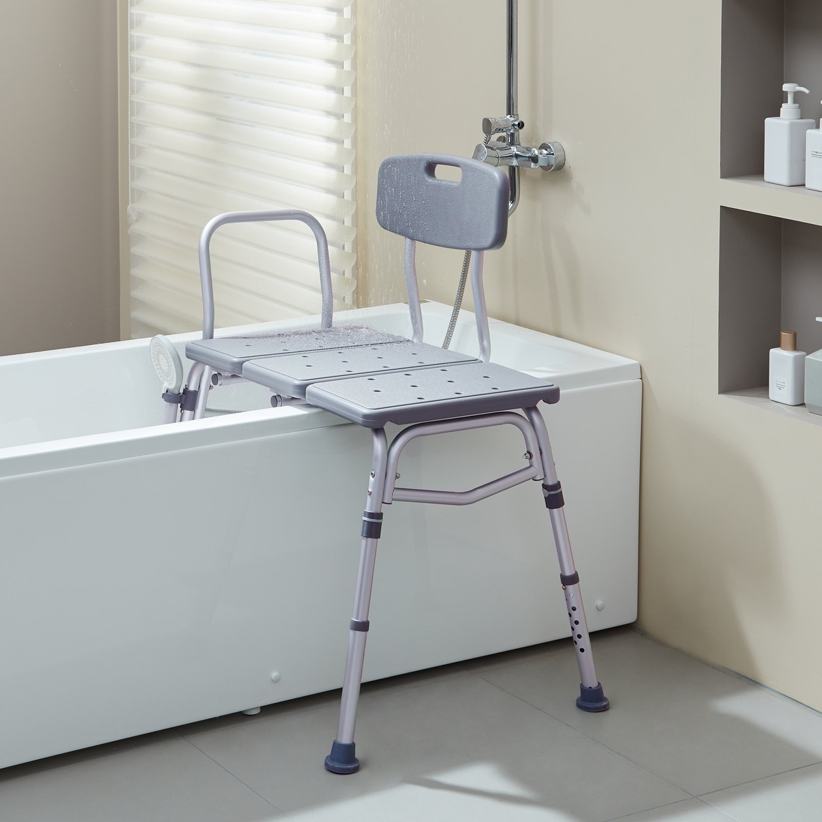 VEVOR Tub Transfer Bench for Bathtub, Adjustable Shower Seats fo - photo 5