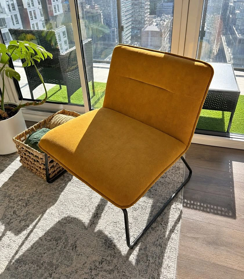 Corvus Cosmo Accent Chair – Mustard Yellow, Like New