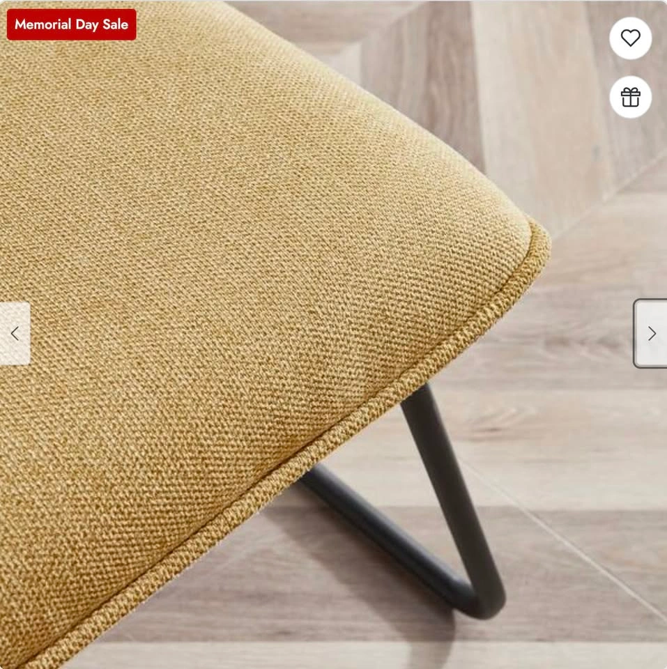 Corvus Cosmo Accent Chair – Mustard Yellow, Like New - photo 3