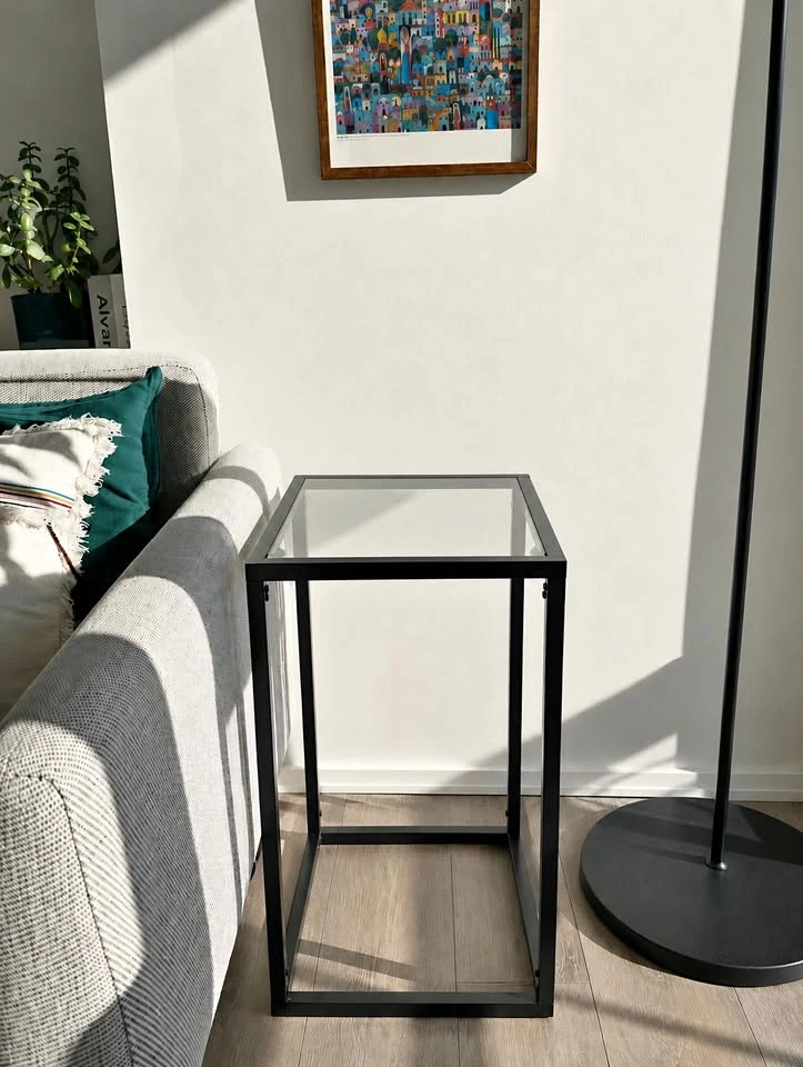 IKEA VITTSJÖ Laptop Stand/Side Table – Black/Glass