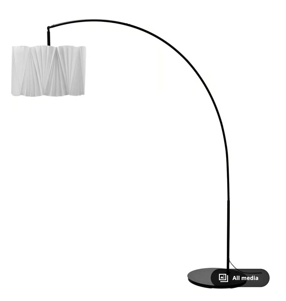 IKEA KUNGSHULT Arc Floor Lamp – Arched, White/Black