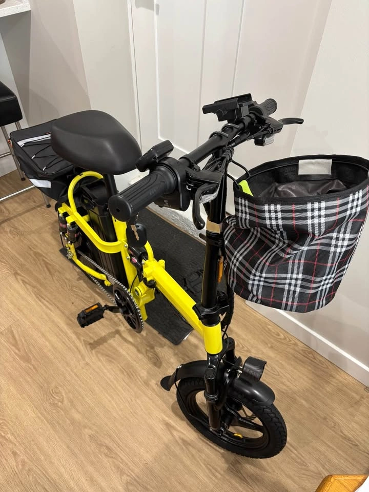 Yellow Folding Ebike - 48V 20AH, 8-Piece Suspension, Alarm - photo 2