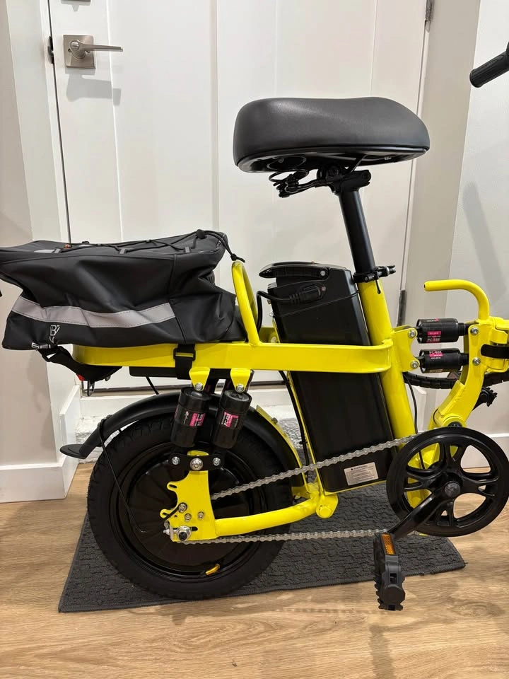 Yellow Folding Ebike - 48V 20AH, 8-Piece Suspension, Alarm - photo 3