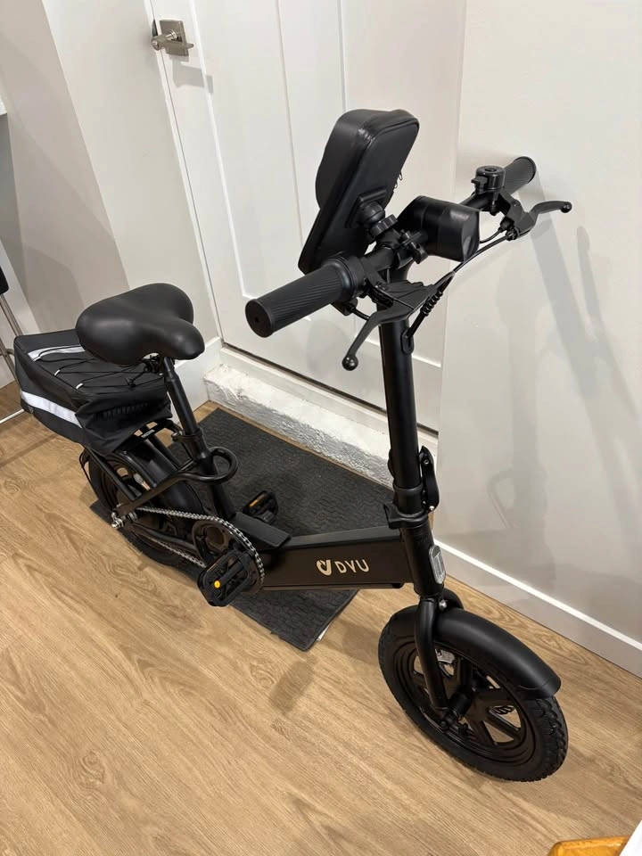 DYU Folding Ebike with Saddle Seat and Rear Rack - photo 2
