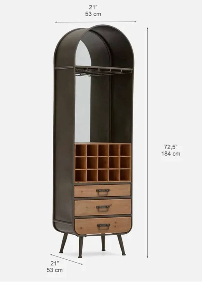 Structube EVANS Bar Cabinet – Arched Wine Rack - photo 4
