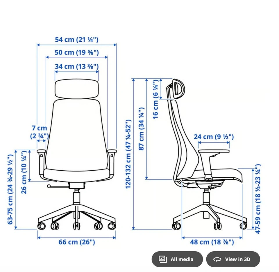 IKEA MATCHSPEL Gaming/Office Chair – Light Grey, Like New - photo 4