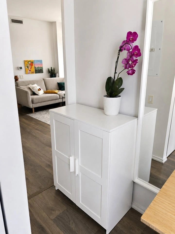 IKEA Brimnes 2-Door Cabinet – White (Missing Back Panel)