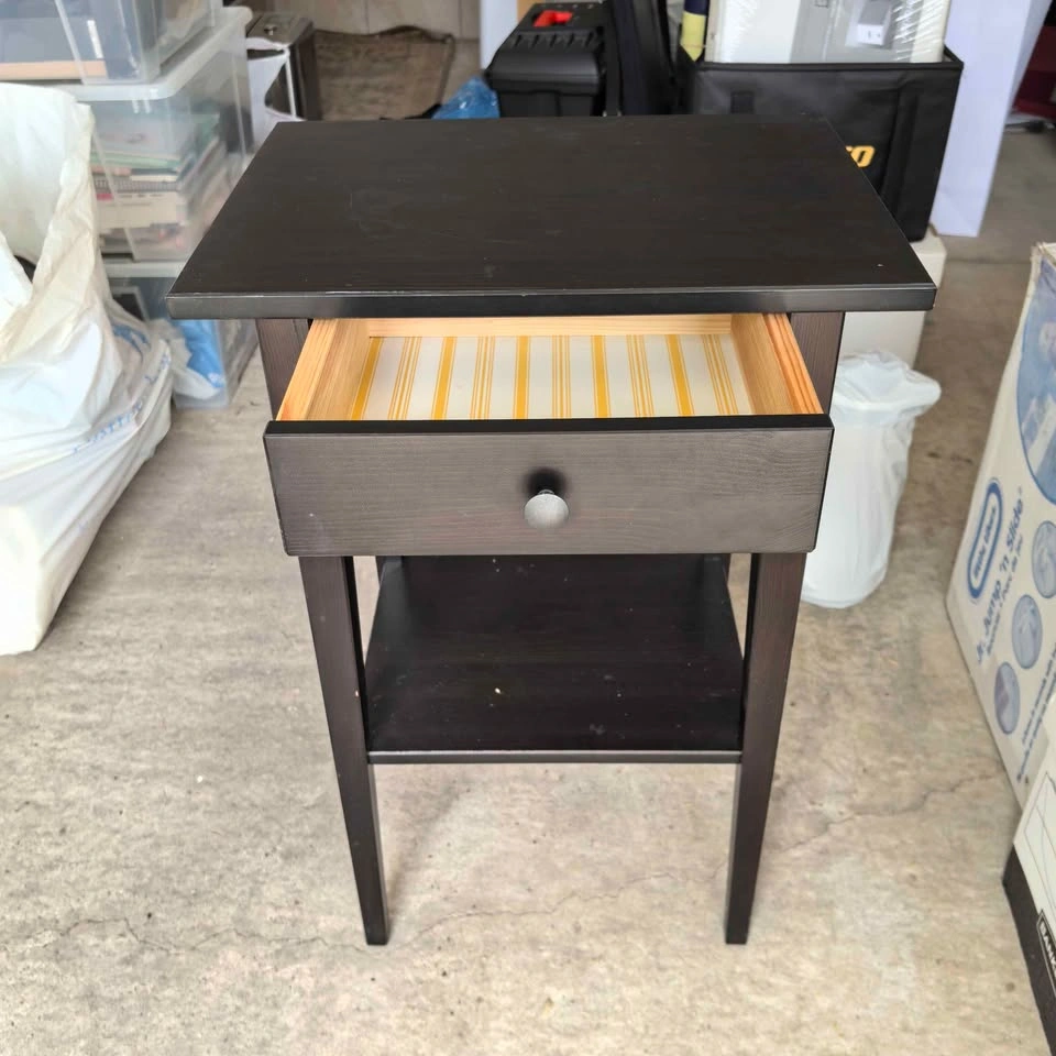 HEMNES Nightstand, black-brown - photo 3