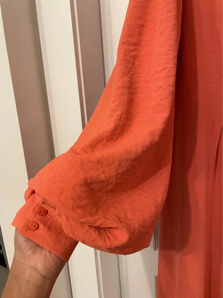 Orange Long Sleeve Maxi Dress - photo 3