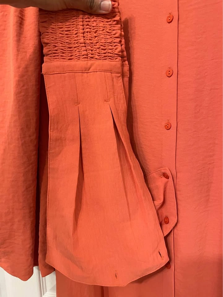 Orange Long Sleeve Maxi Dress - photo 5