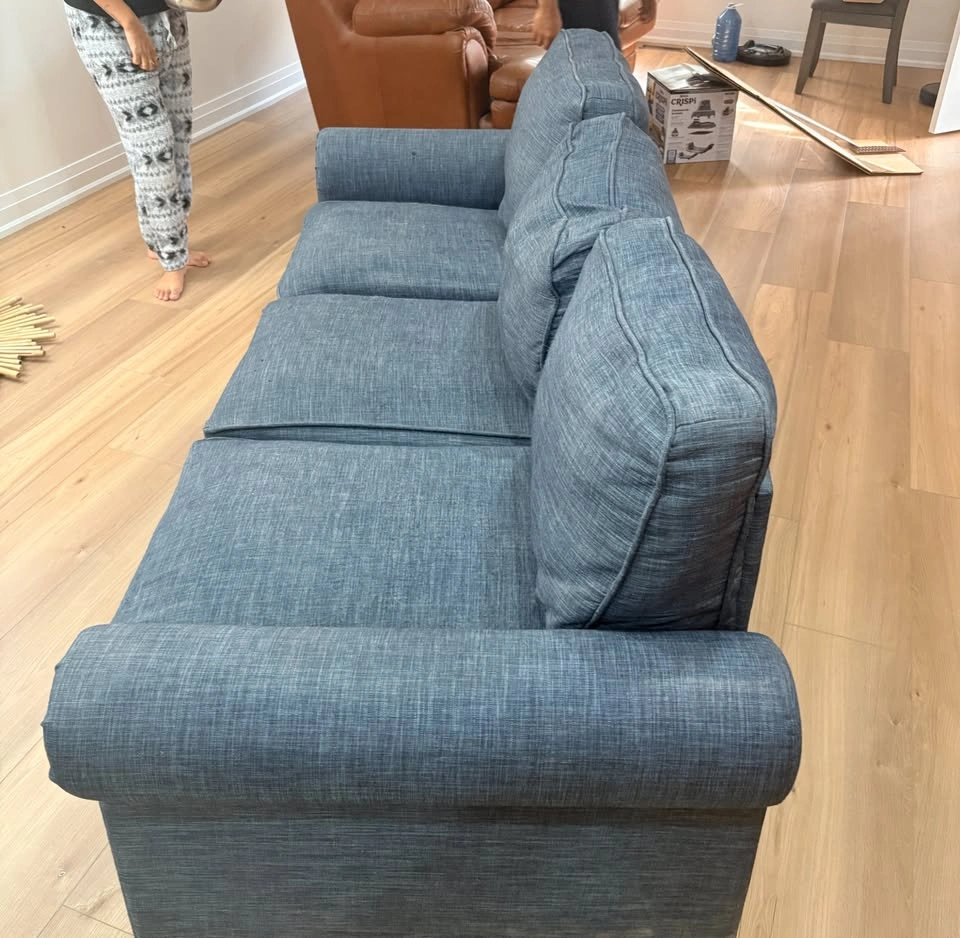 Blue Fabric Sofa – 77" x 31" - photo 3