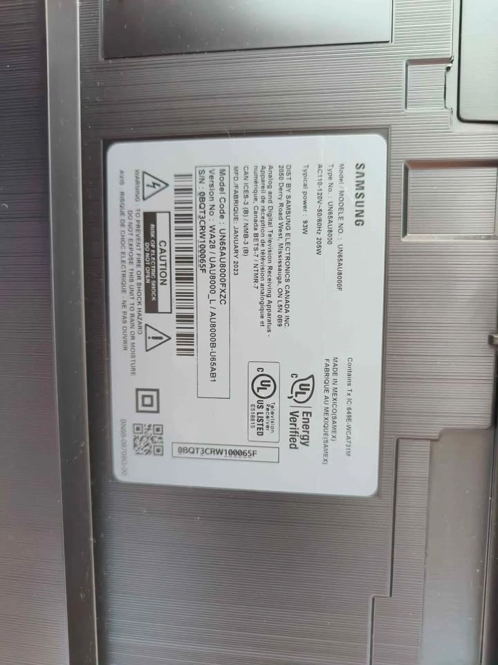 Samsung 65” Crystal UHD 4K Smart TV – Like New (UN65AU8000F) - photo 4