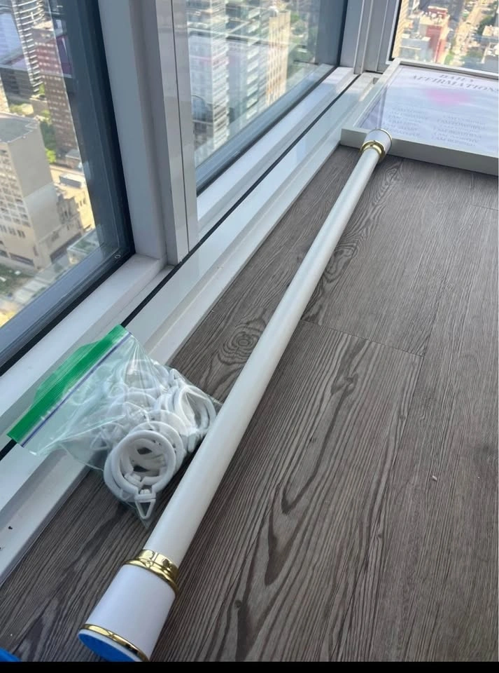 IKEA Brown Complete Blackout Curtains & curtain tension rod - photo 3