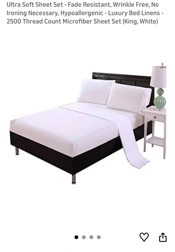 King Size White Sheets Brand New! - photo 3